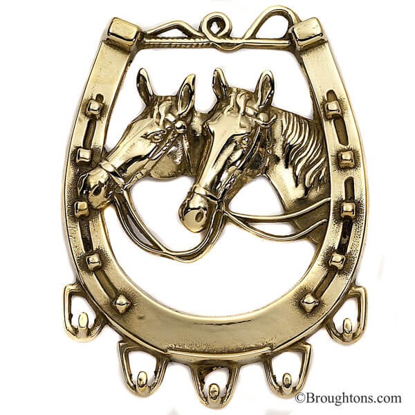 Horseshoe Key Rack Polished Brass Broughtons Lighting & Ironmongery