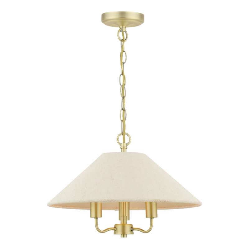 Laura Ashley Harland 3 Light Pendant Antique Brass - Broughtons