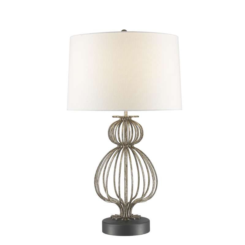 Gilded Nola Lafitte Table Lamp Silver - Broughtons Lighting & Ironmongery