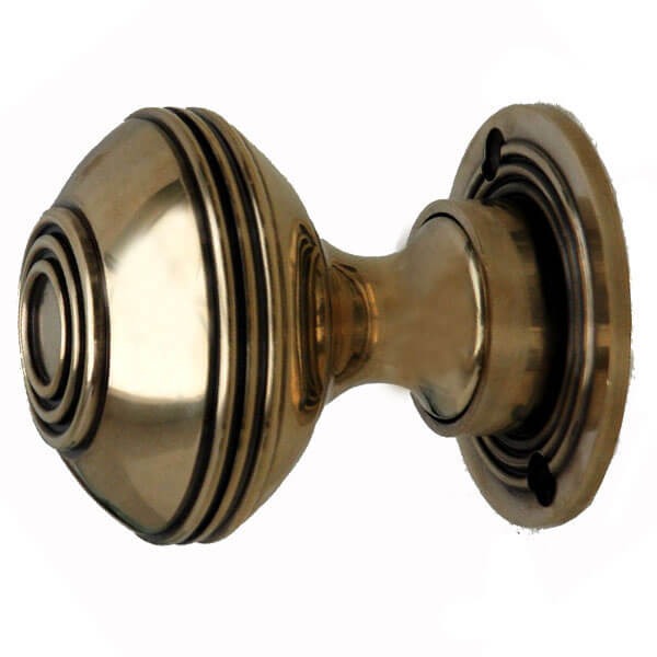 Large Burton Door Knobs Renovated Brass Broughtons Lighting And Ironmongery 4581