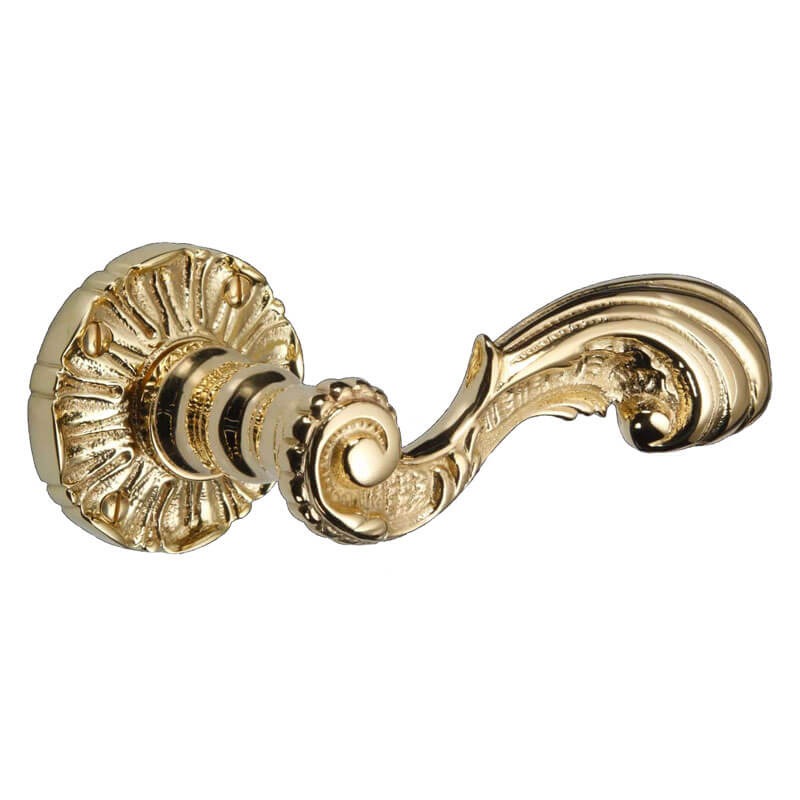 Brassart Louis Xv Round Rose Door Handles Polished Brass Unlacquered Broughtons Lighting 4549