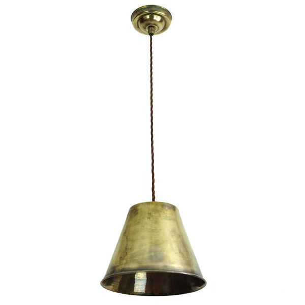 Map Room Single Pendant Antique Brass - Broughtons Lighting & Ironmongery