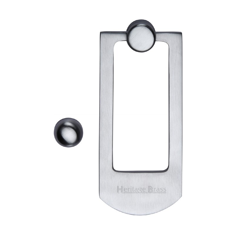 Heritage K1320 Modern Door Knocker Satin Chrome Broughtons