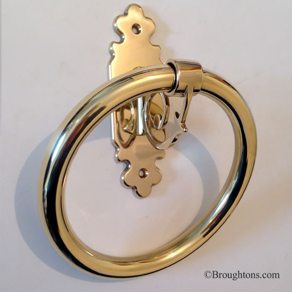 Monza Towel Ring Small Polished Brass - Broughtons Lighting & Ironmongery