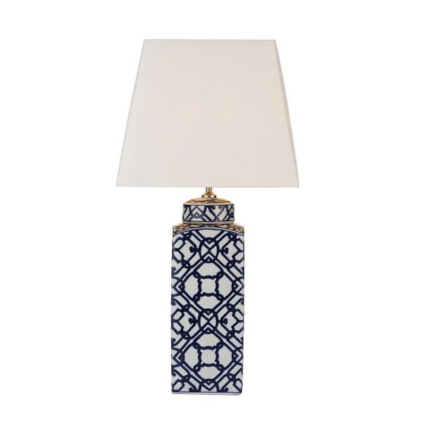 Mystic Ceramic Table Lamp Blue White, Mimosa Ceramic Table Lamp