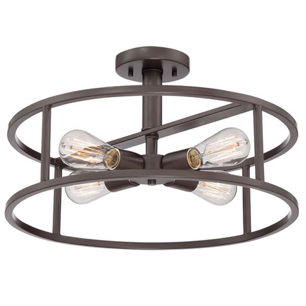 Quoizel New Harbor Semi Flushing Ceiling Light Broughtons Lighting