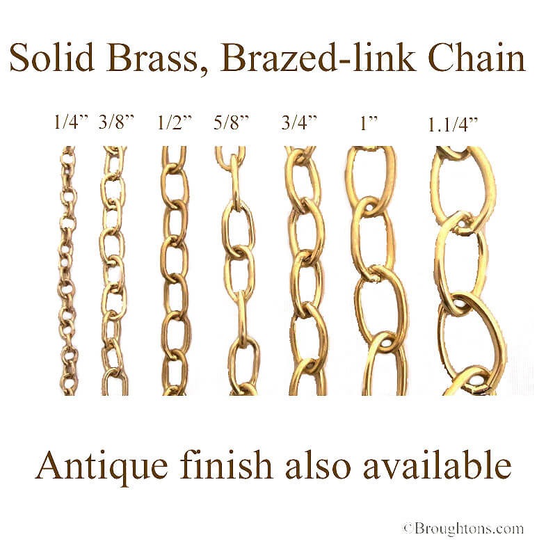 Solid Brass Oval Link Chain 3 8