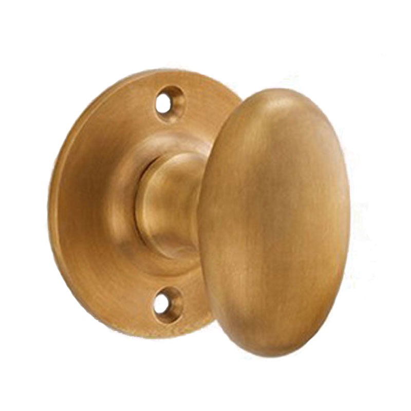 Small Oval Mortice Knob Smoked Brass - Broughtons Lighting & Ironmongery