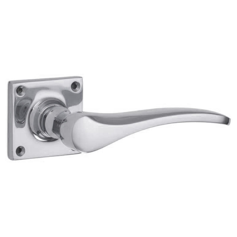 Oxford 2148 Square Rose Door Handles Polished Chrome Broughtons Lighting And Ironmongery 0561