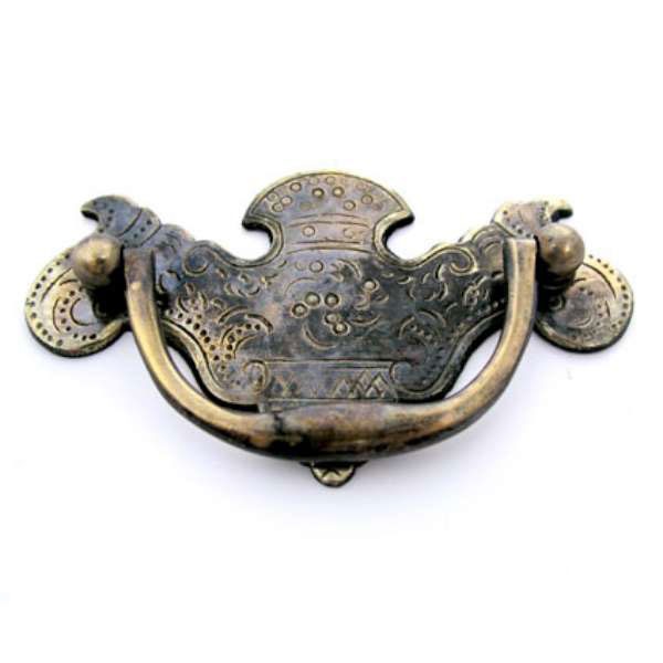 Armac Plate Drawer Pull Handle Antique Brass Broughtons Lighting And Ironmongery 0521