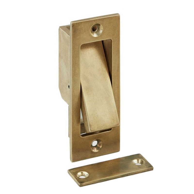 Croft 2604 Pocket Door Jamb Bolt Aged Brass Broughtons Lighting