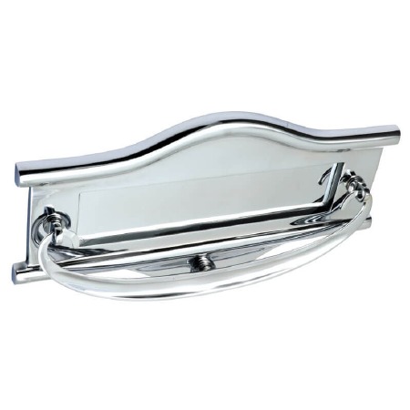Large Postal Knocker Polished Chrome 311mm