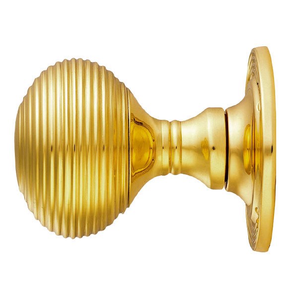 Queen Anne Mortice Knobs Polished Brass Lacquered Broughtons Lighting And Ironmongery 7469