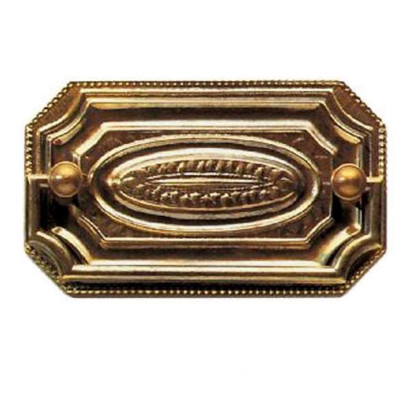 Armac Rectangular Plate Drawer Pull Handle Antique Brass Broughtons Lighting And Ironmongery 7544