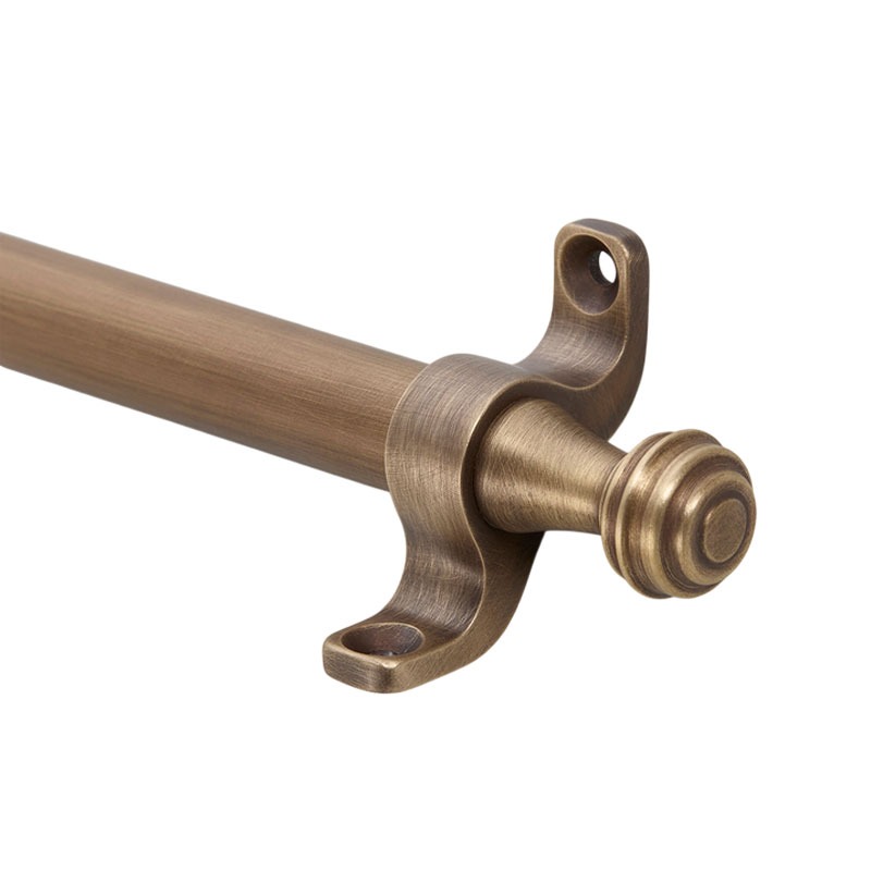 Stair Rods Set Ripple Premium Stair Rod Set 701mm - 850mm Light Antique Brass ...