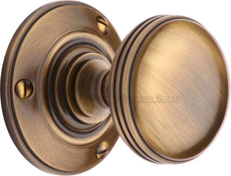 Heritage Richmond Mortice Knobs RHM988 Antique Brass Broughtons