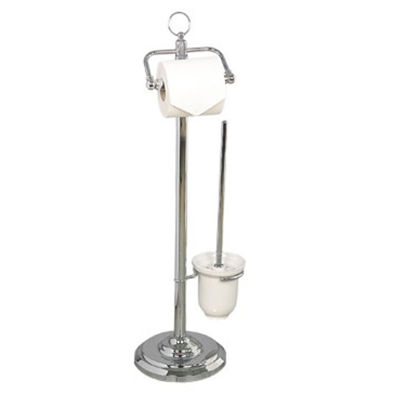 Miller 5663CH Toilet Roll Holder & Brush Set Broughtons Lighting & Ironmongery