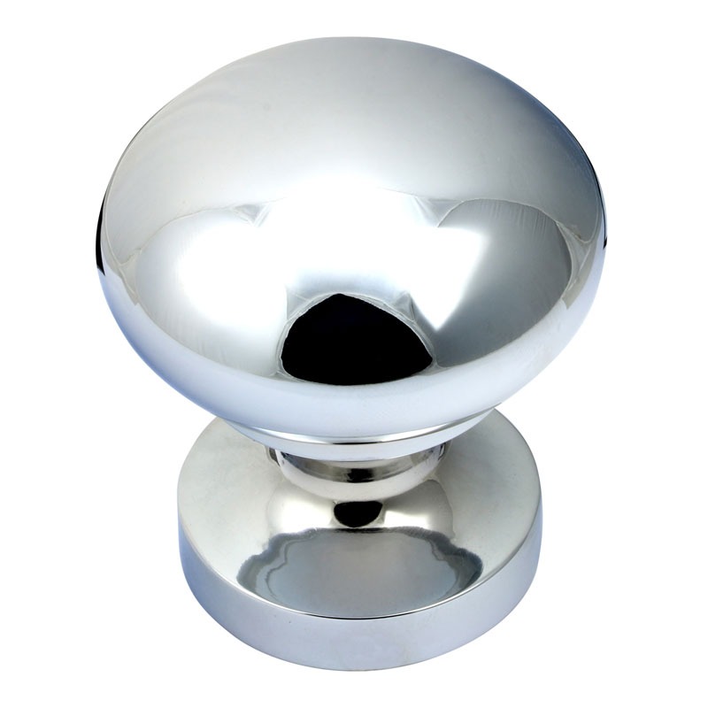 Round Centre Door Knob Polished Chrome Broughtons Lighting And Ironmongery