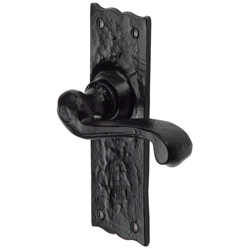 Heritage Tudor Shropshire Lever Latch Door Handles TC110 Black Ironwork