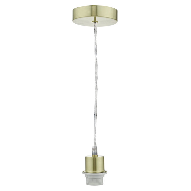 DAR Single Suspension Light Fitting SP63 Satin Brass Broughtons