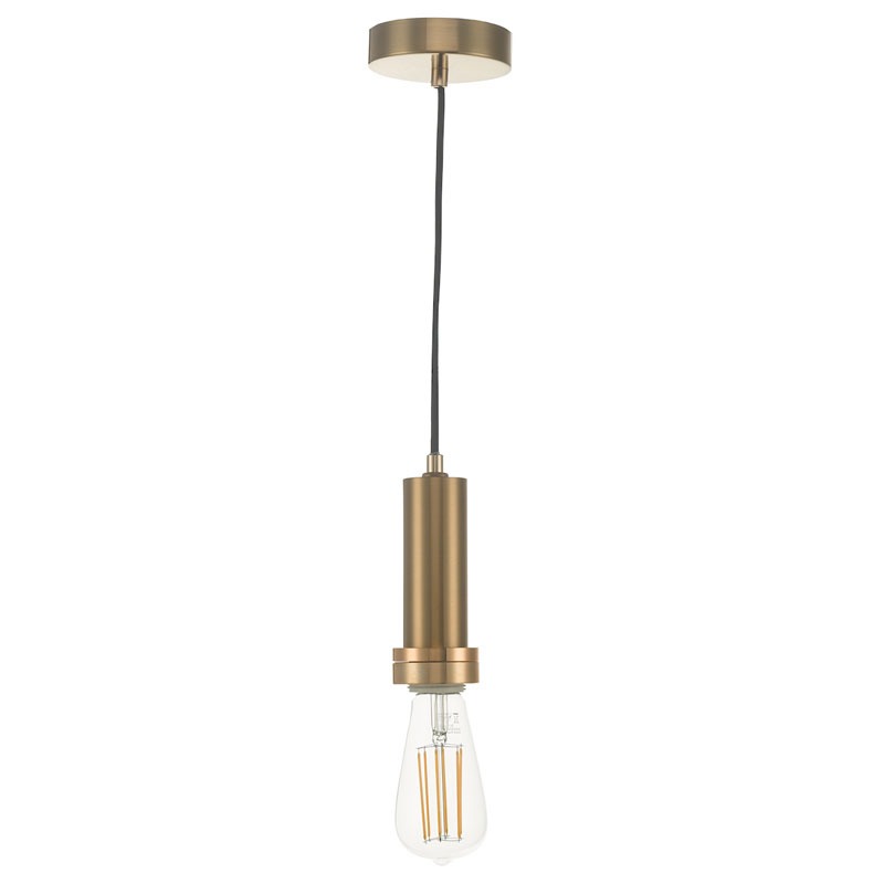 DAR Single Suspension Light Fitting SP6563 Bronze Broughtons Lighting