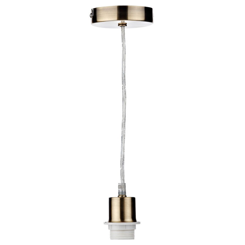 DAR Single Suspension Light Fitting SP67 Antique Brass Broughtons
