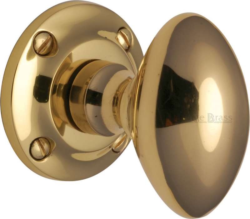 Heritage Suffolk Mortice Knobs V960 Polished Brass Broughtons Lighting And Ironmongery 2027