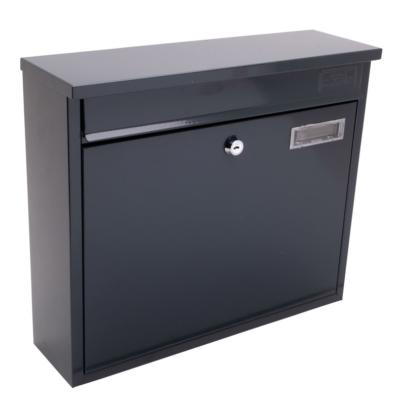 Swale Galvanised Steel Post Box Anthracite - Broughtons Lighting ...