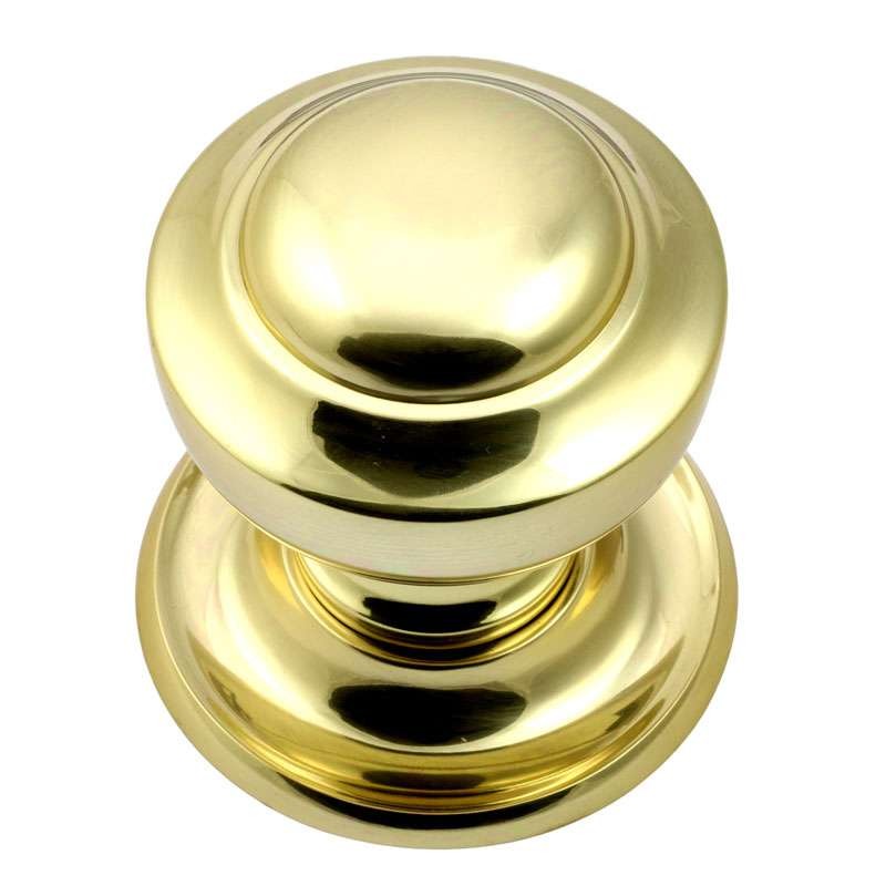 Tiered Centre Door Knob 3 Polished Brass Lacquered Broughtons Lighting And Ironmongery 0669