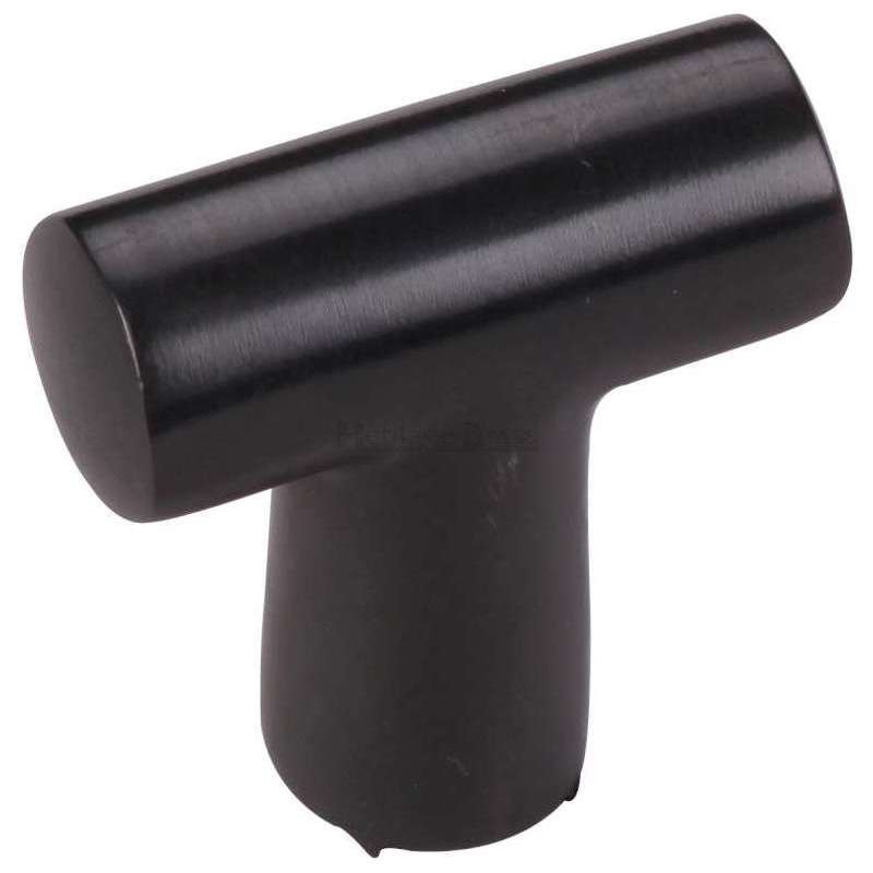 Heritage T Shaped Knob C2234 Matt Black Broughtons Lighting