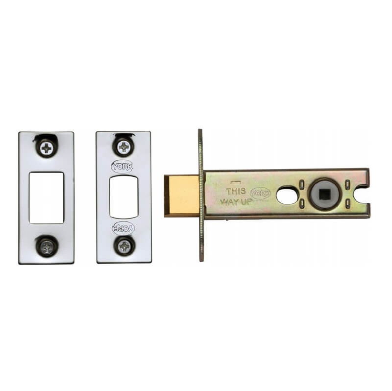Heritage Tubular Bathroom Deadbolt YKBDB 3" Polished Chrome/Nickel
