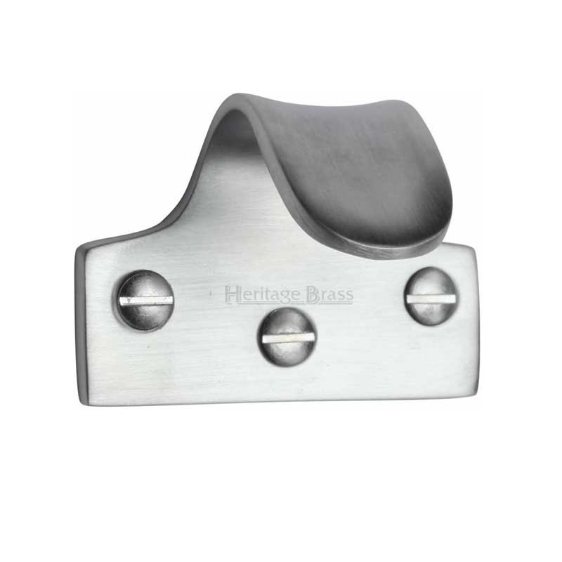 Heritage Sash Lift V1110 Satin Chrome Broughtons Lighting & Ironmongery