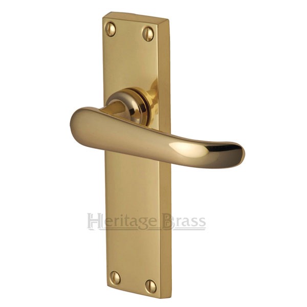 Heritage Windsor V713 Door Latch Handles Stainless Brass Broughtons
