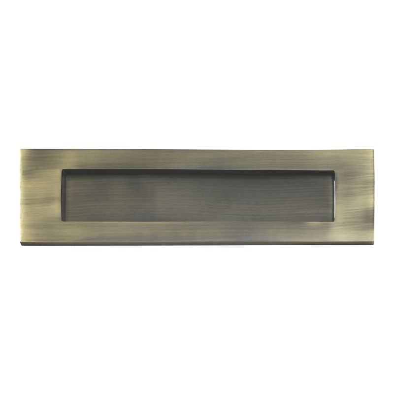 Victorian Letter Plate 254mm Antique Brass Broughtons Lighting