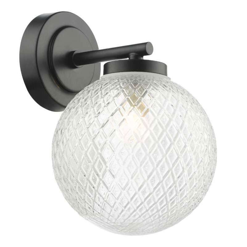 Wayne Bathroom Wall Light IP44 Matt Black - Broughtons Lighting ...