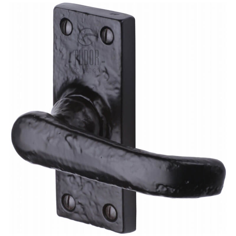 Heritage Tudor Windsor Lever Latch Door Handles TC513 Black Ironwork