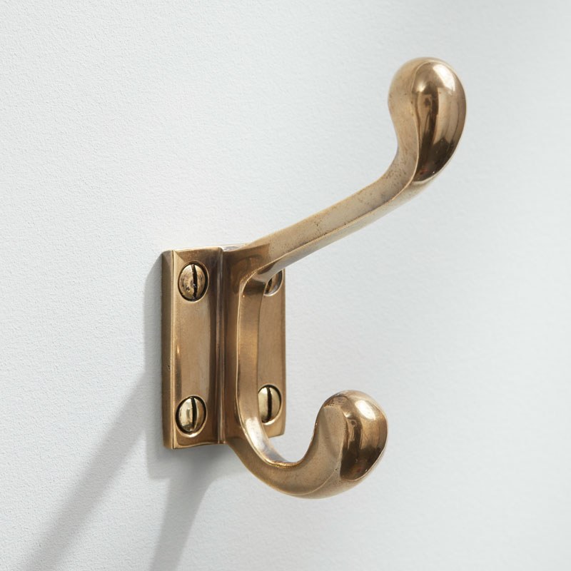 Triple Door Hook Antique Satin Brass - Broughtons Lighting & Ironmongery