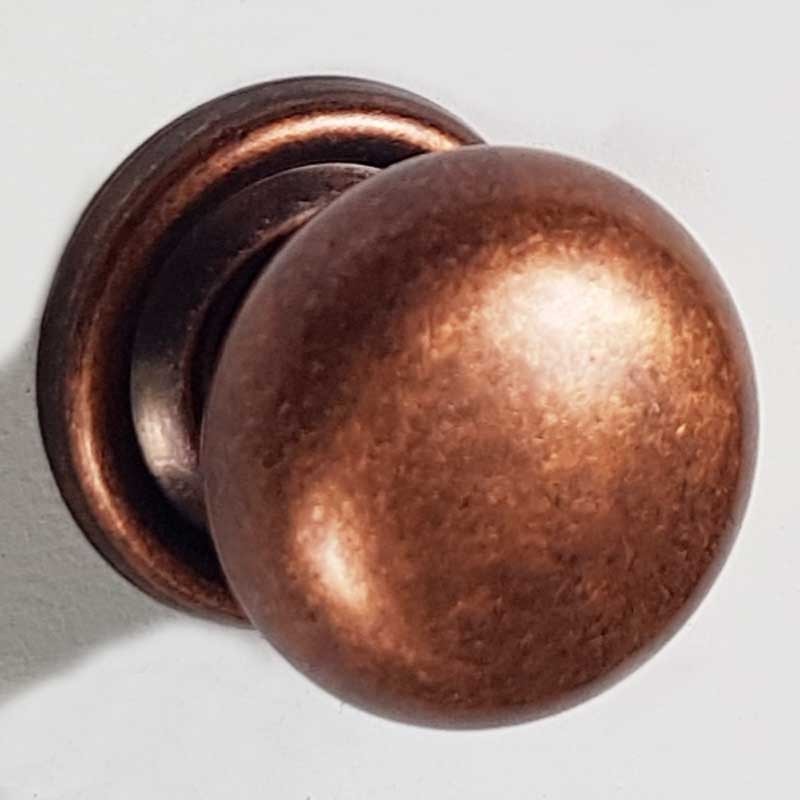 38mm Plain Cupboard Door Knob Distressed Antique Copper Broughtons   Large Y1070 Plain Cupd Knob 38mm Tac 