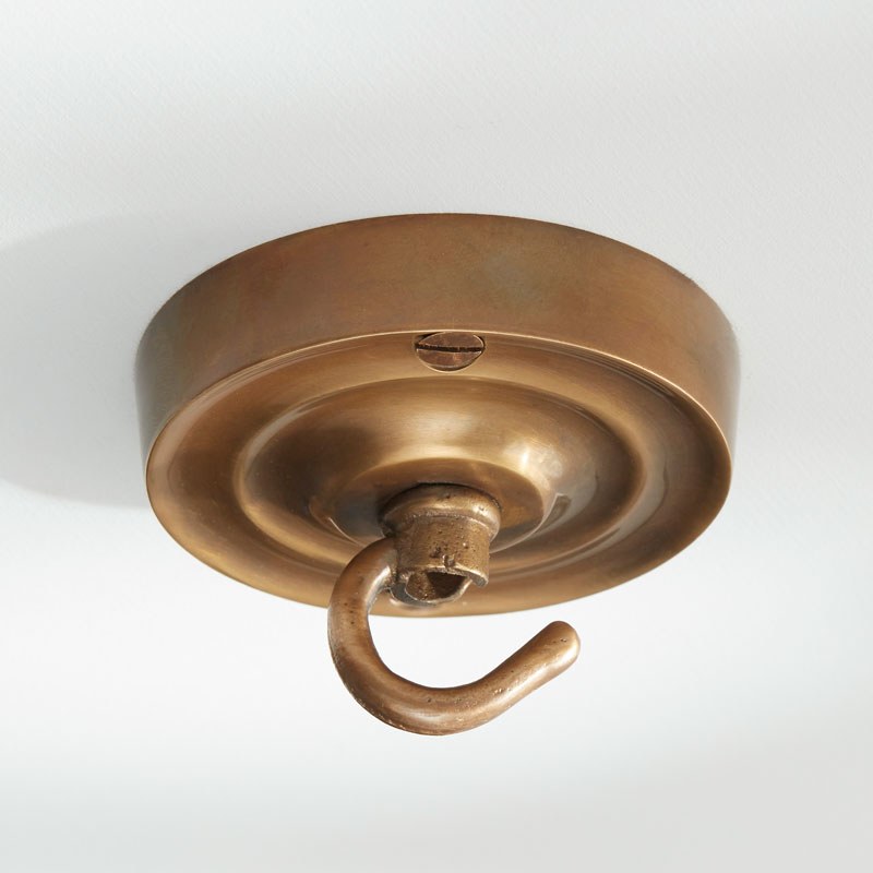 Ceiling Hook Small Antique Satin Brass Broughtons Lighting