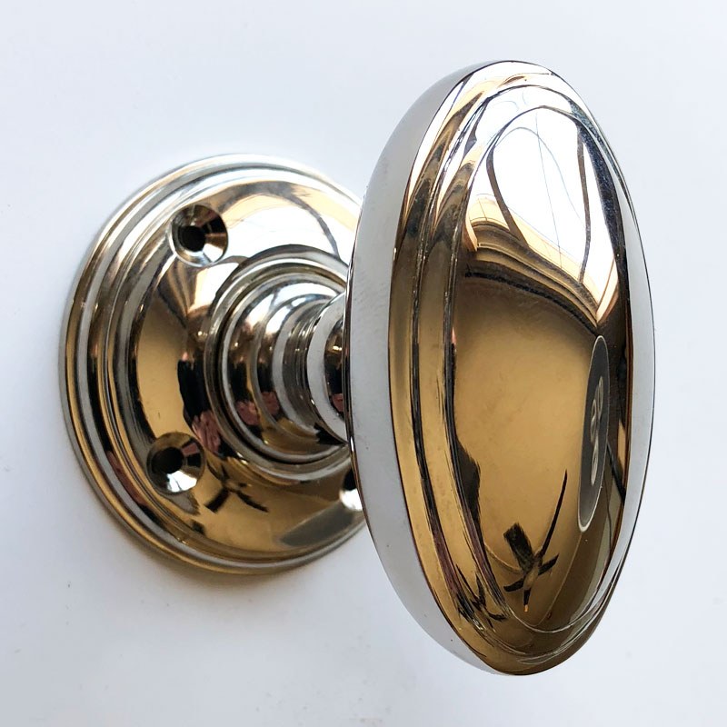 Oval Door Knobs - Nickel (N BOV)