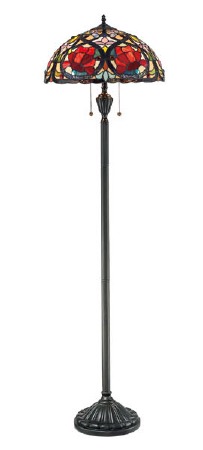 Quoizel Larissa Tiffany Floor Lamp Vintage Bronze