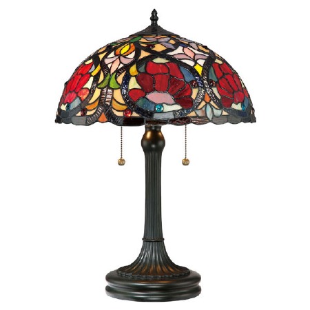 Quoizel Larissa Tiffany Table Lamp Vintage Bronze