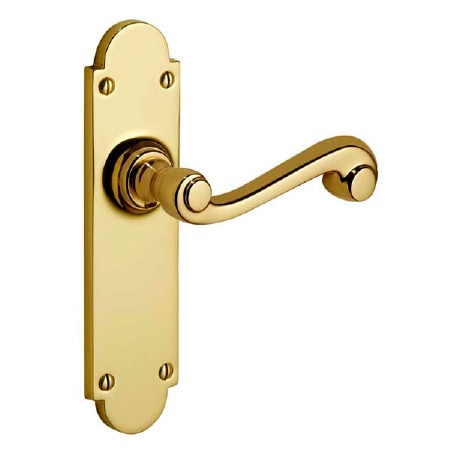 Brassart Constable 604 Door Latch Handles Polished Brass Unlacquered