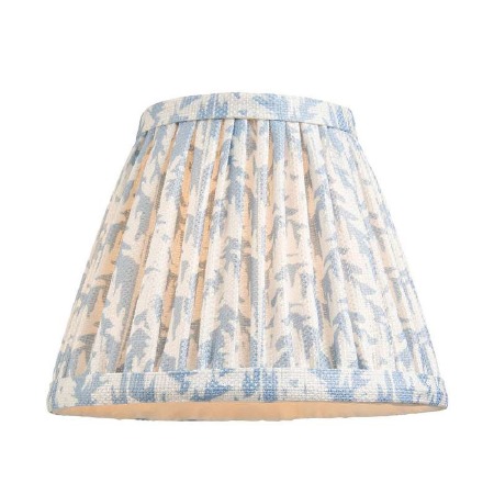 Leaf Tapered Gathered Pleated Shade 16cm Shell Bay Blue