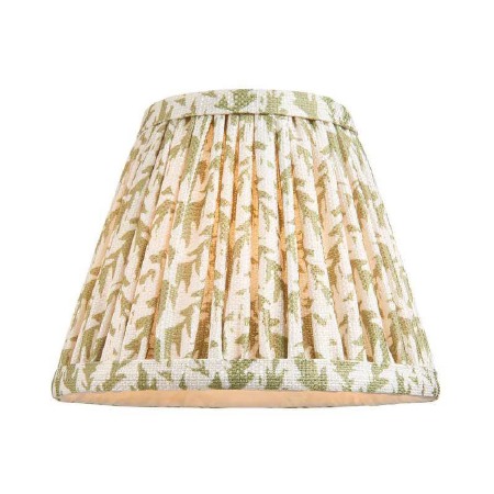 Leaf Tapered Gathered Pleated Shade 16cm Herb Green