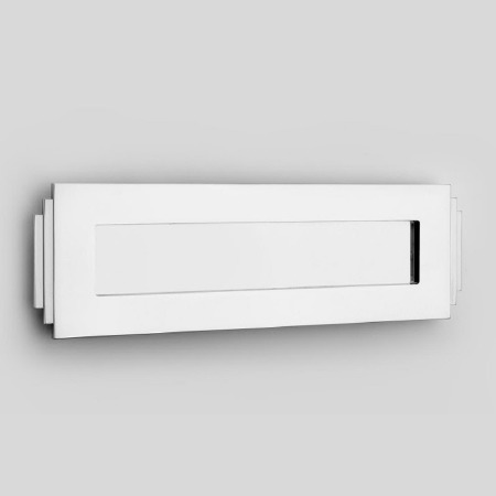 Aston Square Edge Stepped Letter Plate 330mm Polished Chrome