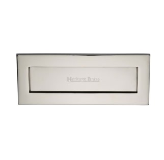 Heritage Victorian Letter Plate V850 Polished Nickel 254 x 79mm