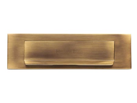 Heritage Letter Plate Gravity Flap V842 11" Antique Brass