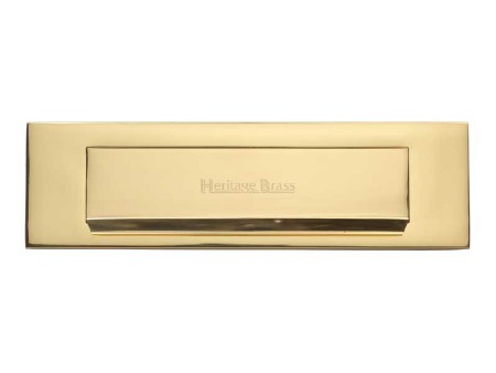 Heritage Letter Plate Gravity Flap V842 11" Polished Brass
