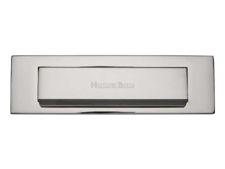 Heritage Letter Plate Gravity Flap V842 11" Polished Nickel
